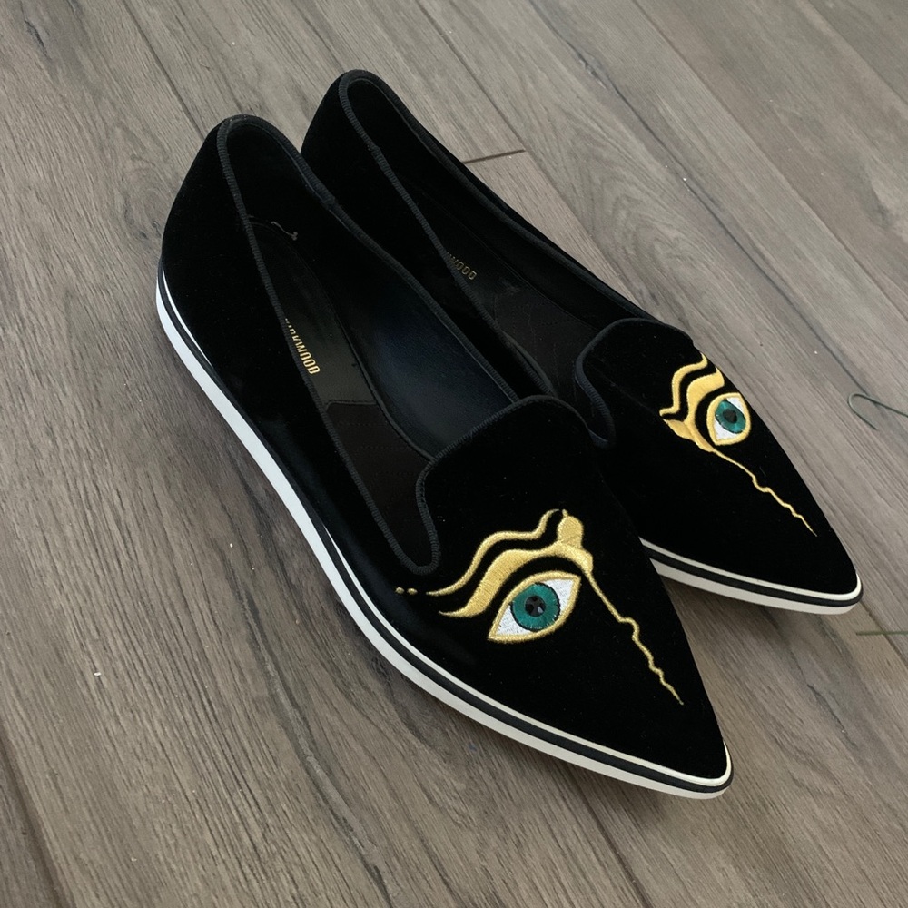 Nicholas Kirkwood Velvet Eye Motif Iris Loafer